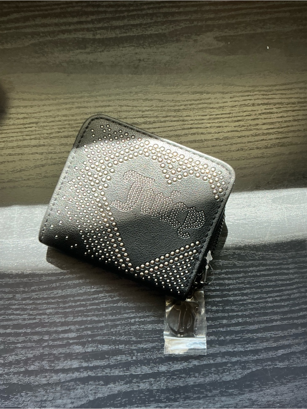 Juicy Couture Cream and Pink Small Zip Card Wallet